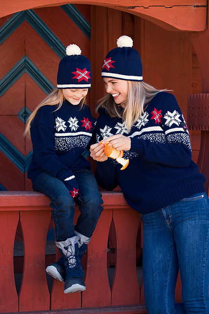 Olympic stranded colourwork Dale jumper hat socks