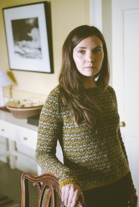 Fair Isle stranded jumper/sweater in green,