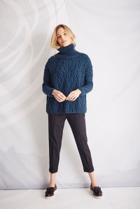 -over cables design and polo neck.