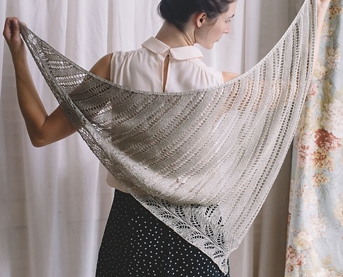 Reed Quince shawl lace linen summer