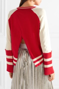 Mira Mikati Applliqued Striped Cotton Sweater (from net-a-porter)