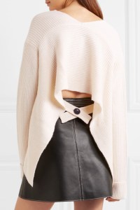 3.1 Phillip Lim Open Back Ribbed Wool and Yak Blend Sweater (from net-a-porter)