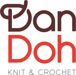 Logo for Dan Doh website, knit and crochet designs and yarn by Yumiko Alexander.